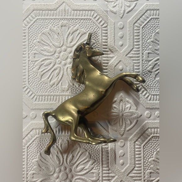 Vintage | MCM Small Brass Unicorn Figurine - Picture 1 of 7
